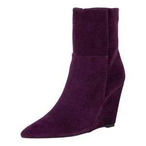 NIB The Drop Gina Dark Purple Wedge Booties